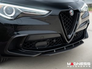  Alfa Romeo Stelvio Front Splitter - Carbon Fiber - Quadrifoglio